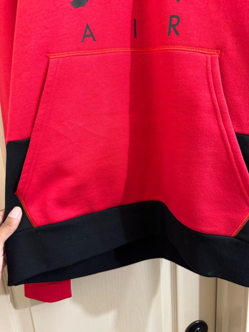NEW Air Jordan Red & Black Pullover Hoodie - Picture 2 of 10